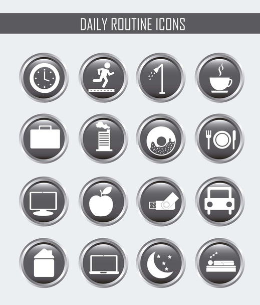 daily routine - Vector, Image