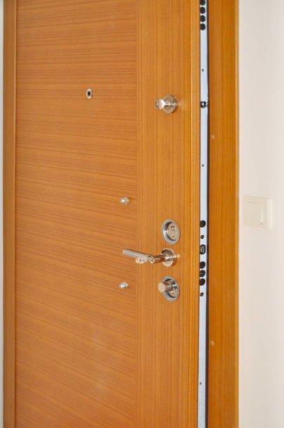 Steel door lock system - Photo, Image