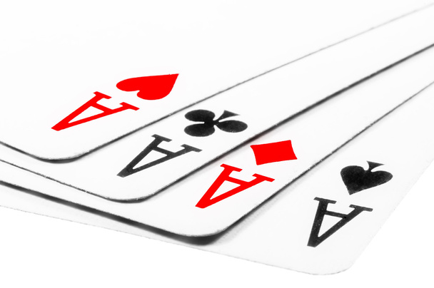 vier Asse im Poker - kare - Foto, Bild