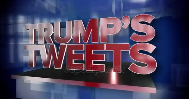 dynamischer Trumpf Tweets News Titelseite - Filmmaterial, Video