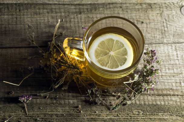 Herbal tea with thyme - Photo, image