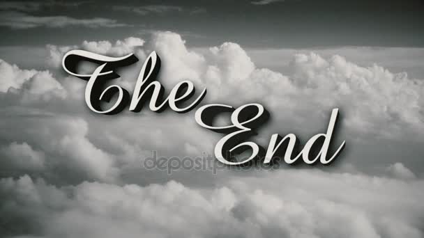 Stylizowane stronie End End stary film - Materiał filmowy, wideo