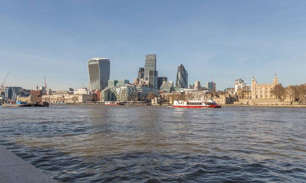 London Skyline of the Tower of London and the City of London tak - Photo, Image