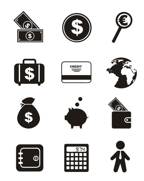 Icone di denaro - Vettoriali, immagini