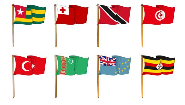 Флаги мира ручной работы - буква T & U
 - Фото, изображение