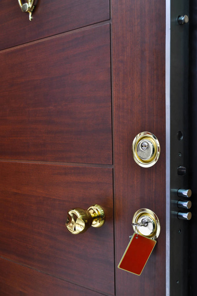 Stalen deur lock systeem - Foto, afbeelding