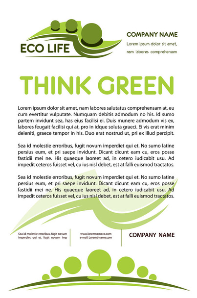 Zelené nebo eco příroda společnost vektor plakát - Vektor, obrázek