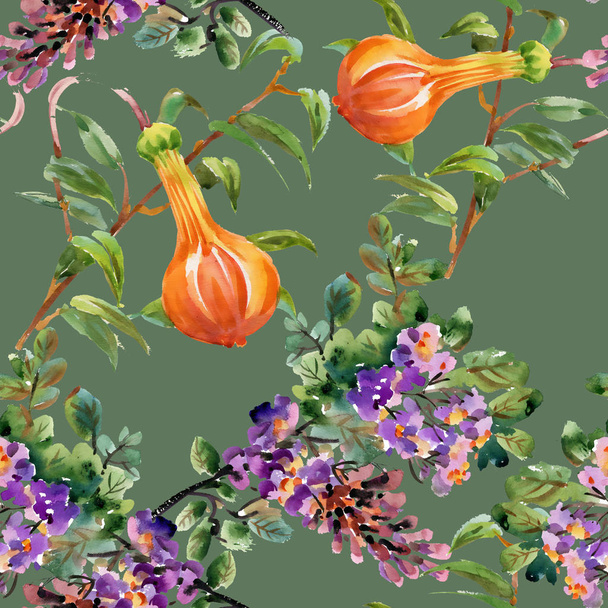 Floral  seamless pattern  - Zdjęcie, obraz