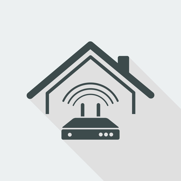Domowej sieci wi-fi modemu ikona - Wektor, obraz
