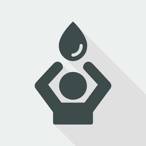 Necesidad de agua - icono web
 - Vector, imagen