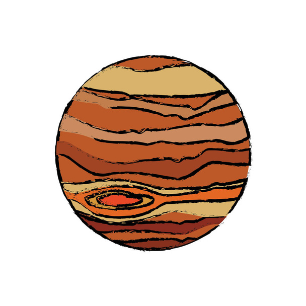 Planet Jupiter Astronomie Universum Ikone - Vektor, Bild
