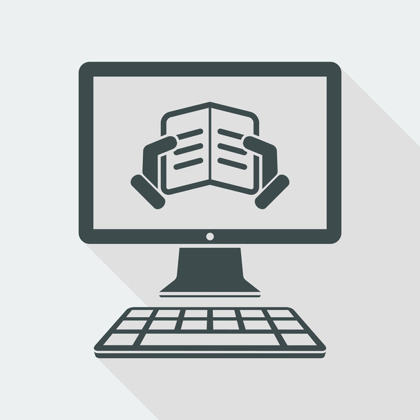 Online e-book  icon - Vector, Image