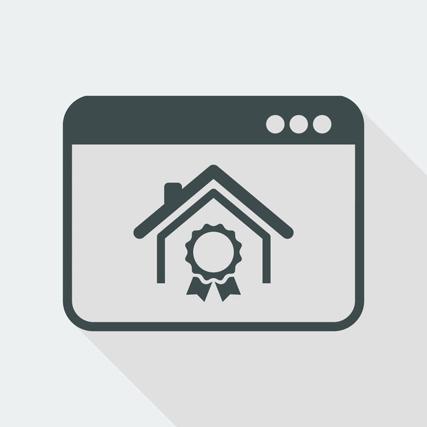 House online certificate icon - Vector, Image