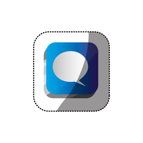 autocollant couleur carré bouton 3d avec boîte de dialogue
 - Vecteur, image