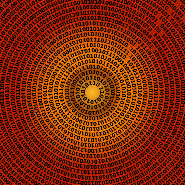 abstrakte Technologie Hintergrund mit binärem Computercode, Vektorillustration Folge 10 - Vektor, Bild