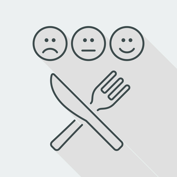 Restaurace hodnocení ikona - tenké série - Vektor, obrázek