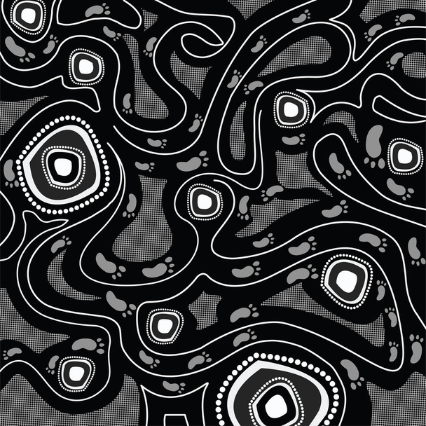 Aboriginal art vektor háttér. - Vektor, kép