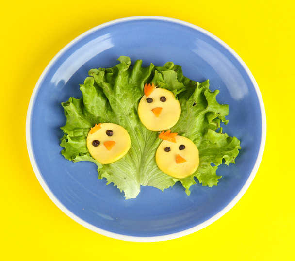 fun food for kids on color background - Foto, Bild