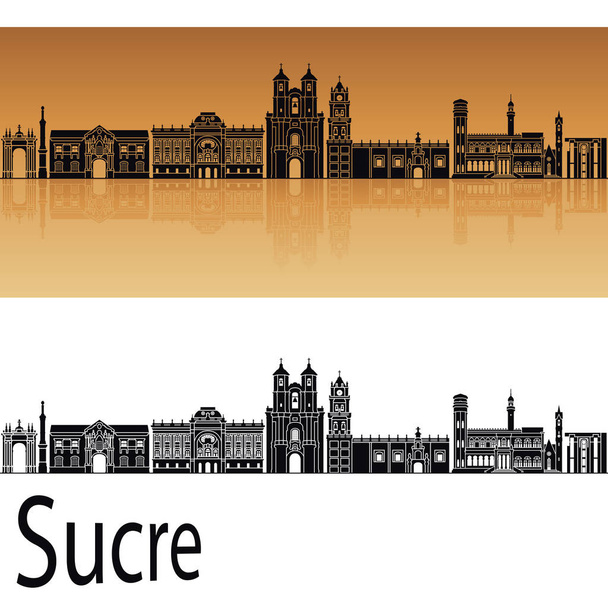 Sucre Skyline in Orange - Vektor, Bild