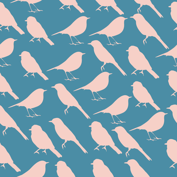 seamless texture with silhouettes of birds. - Vector, Image