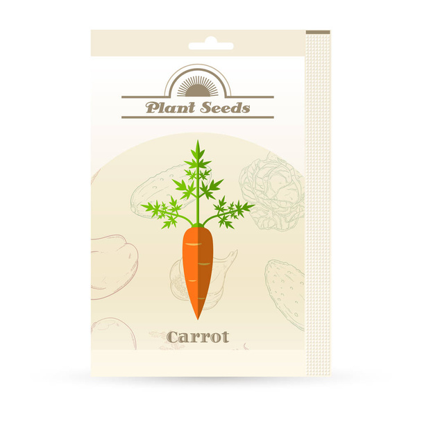 Pack of Carrot seeds icon - Vektori, kuva