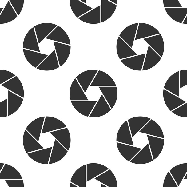 Camera shutter icon seamless pattern on white background. Vector Illustration - Vector, Image