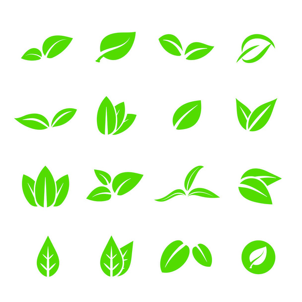 Вектор набора значков leaf
 - Вектор,изображение