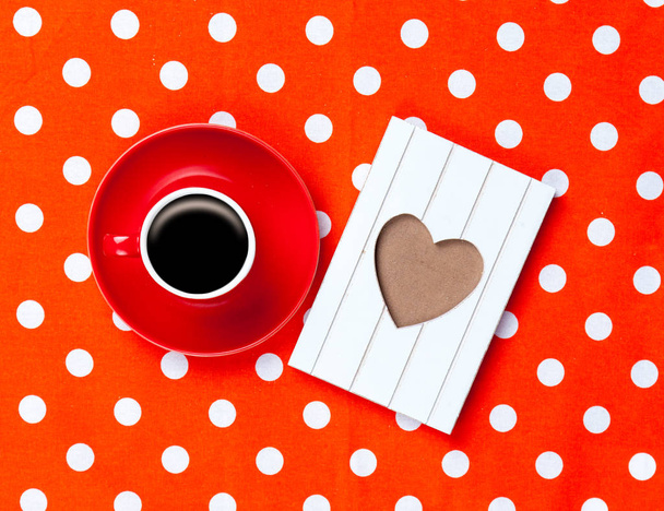 šálek kávy a roztomilý pohlednice  - Fotografie, Obrázek