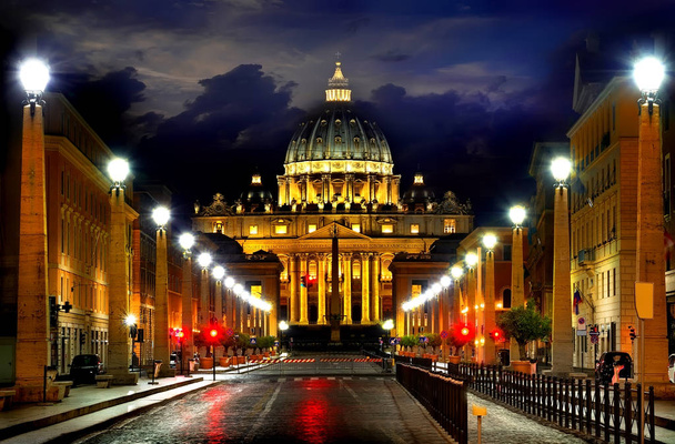 Vatikan, gece - Fotoğraf, Görsel