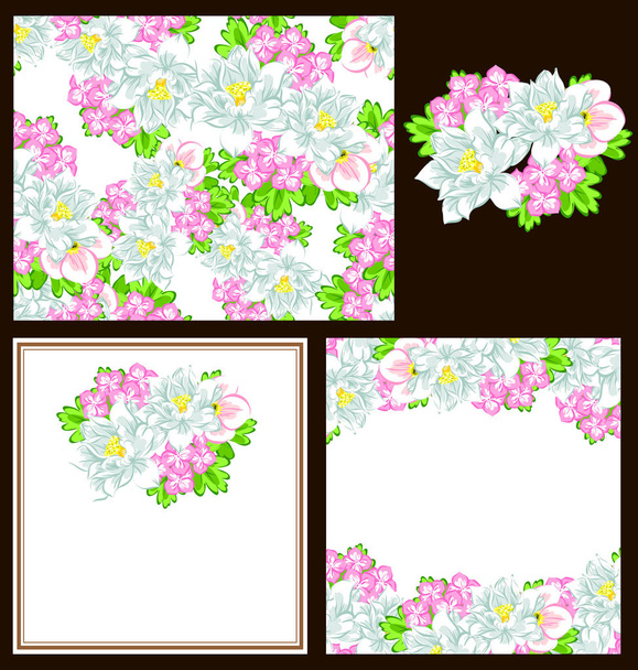 Floral background card - Vettoriali, immagini