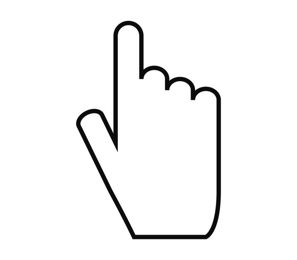 mano puntando illustrato su uno sfondo bianco
 - Vettoriali, immagini