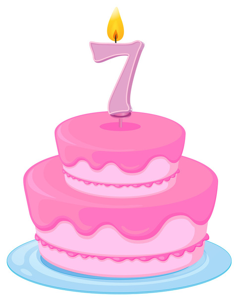 Un pastel de cumpleaños - Vector, Imagen