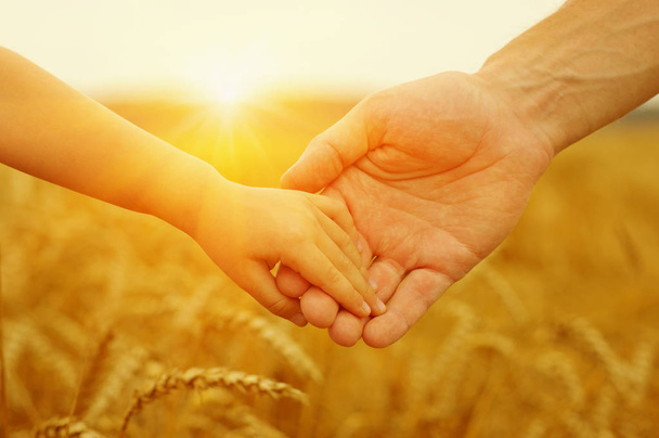 Руки батька і дочки на сонці
 - Фото, зображення