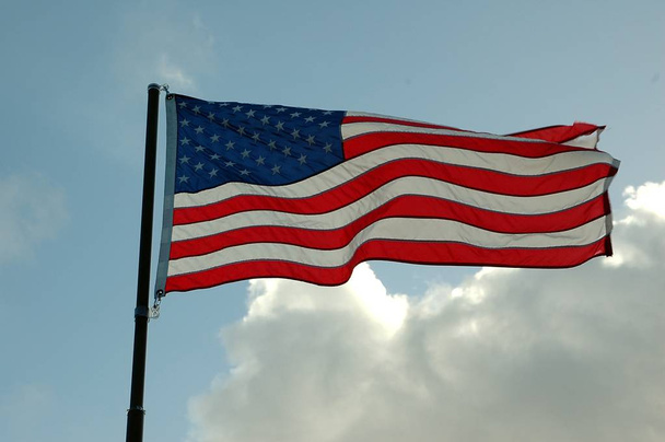 agitant le drapeau américain - Photo, image