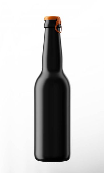 black bottle of beer   - Foto, Imagen