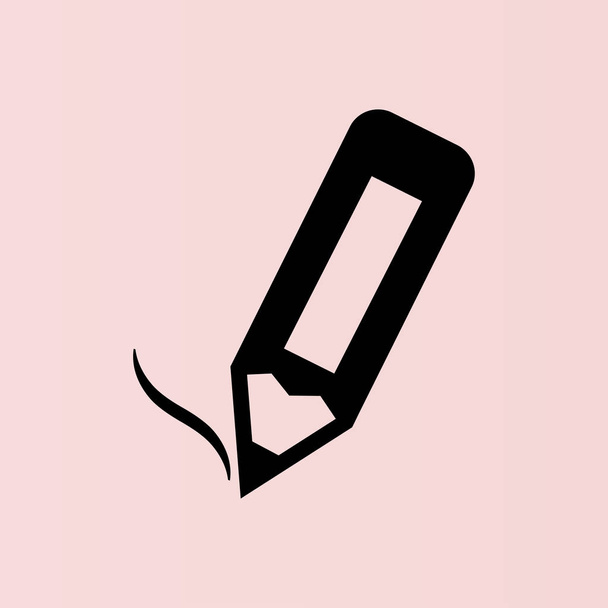 Bleistift flach Symbol - Vektor, Bild