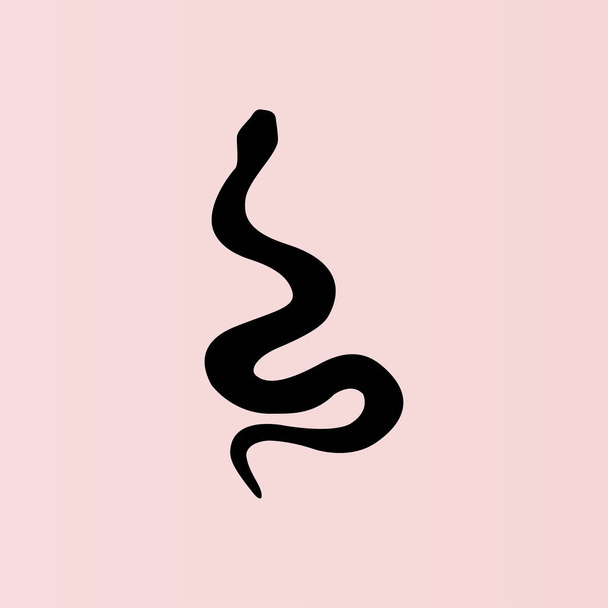 Platte slang-pictogram - Vector, afbeelding