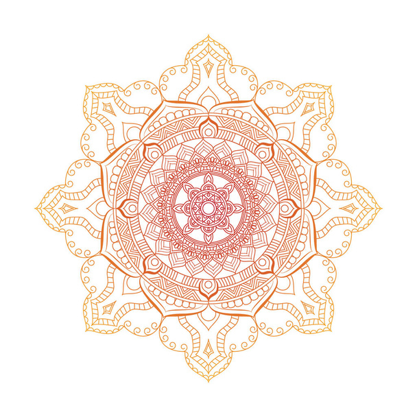 Flower Mandalas. Vintage decorative elements. Oriental pattern,  - Vecteur, image