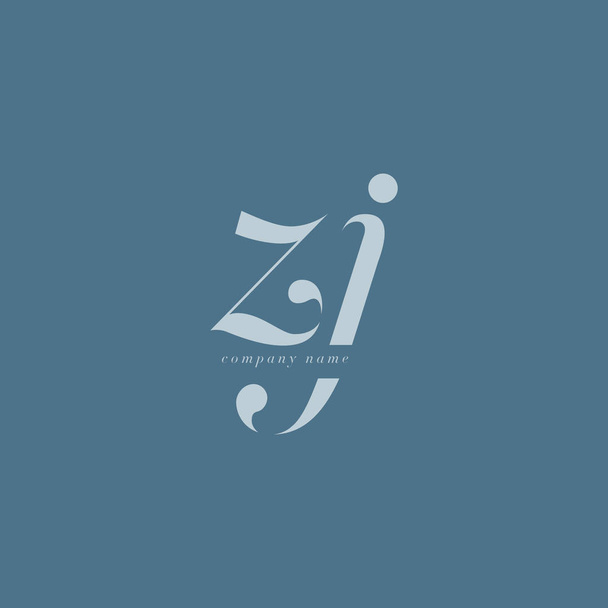 ZJ italik ortak harf Logo  - Vektör, Görsel