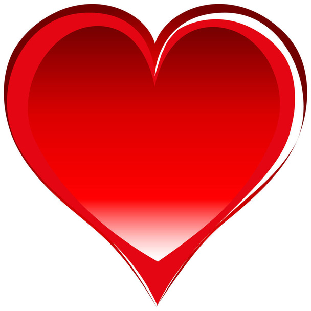 Red heart symbol vector. - Vektori, kuva
