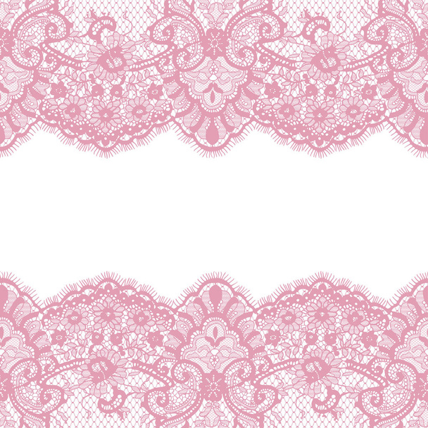Seamless Pink Vector Lace Pattern - Vettoriali, immagini