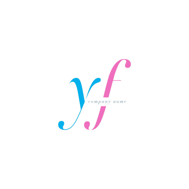 YF italik ortak harf Logo  - Vektör, Görsel