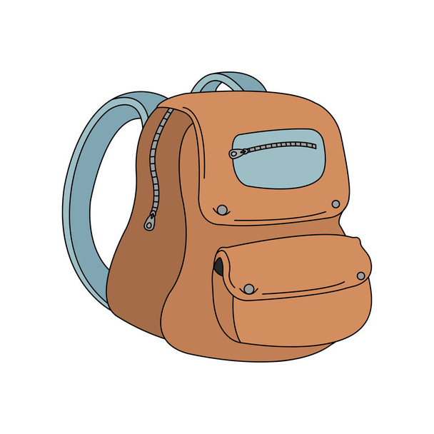 School backpack color icon - Vector, Image