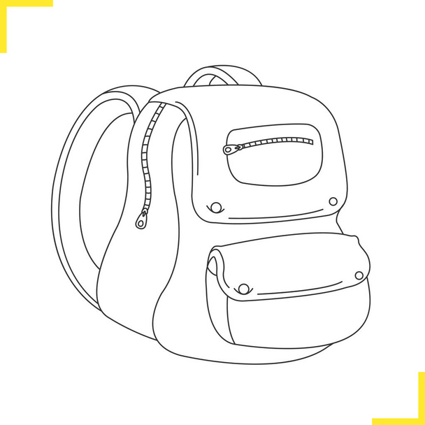 School backpack icon - Вектор,изображение