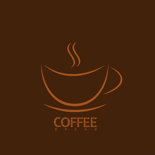 Coffee break illustration - Vettoriali, immagini