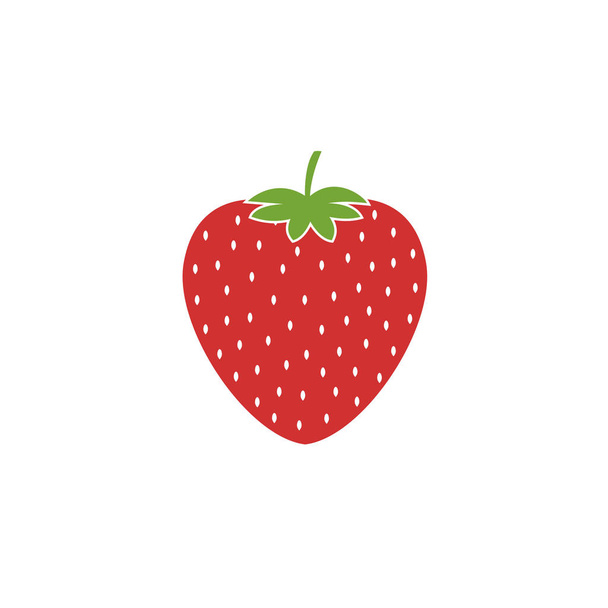 Einfaches Erdbeer-Symbol - Vektor, Bild