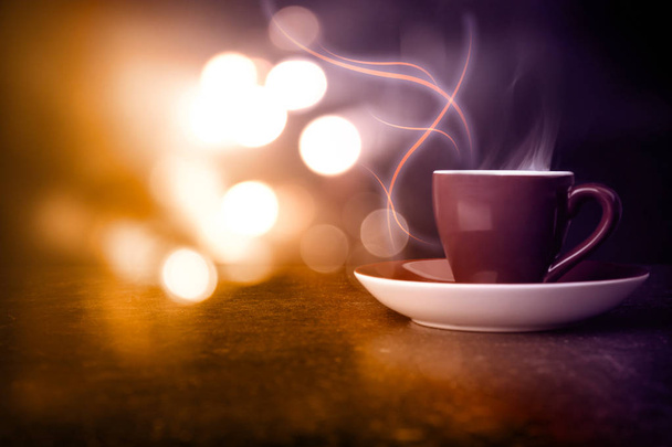 Cup of hot and aromatic coffee  - Photo, image