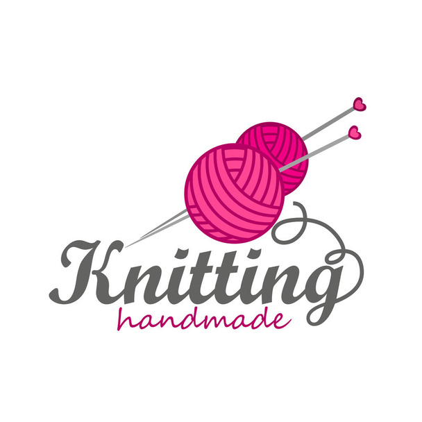 Knitting logo elements - Vector, Image