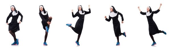 Nun isolated on the white background - Foto, Imagen