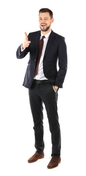Handsome man in elegant suit   - Zdjęcie, obraz